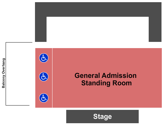 The Delta Room at House of Blues - San Diego End Stage Seating Chart