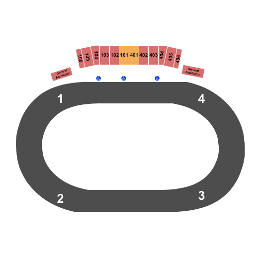 The Dirt Oval at Route 66 Raceway Monster Mayhem Seating Chart