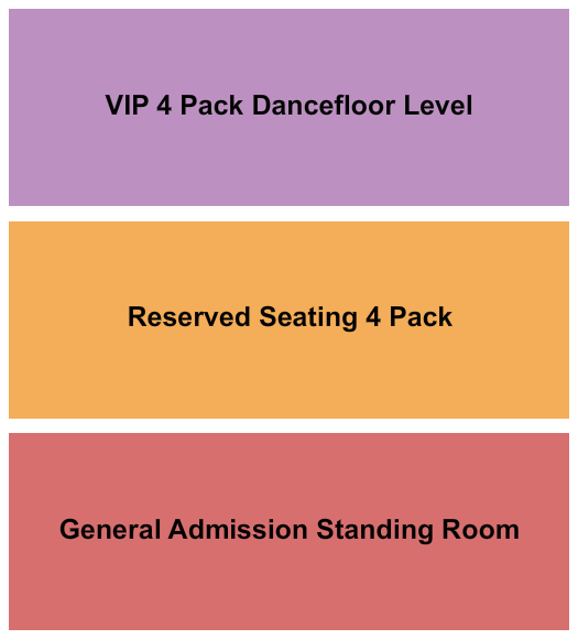 The Dirty Bourbon Dance Hall & Saloon GA/Reserved/VIP Seating Chart