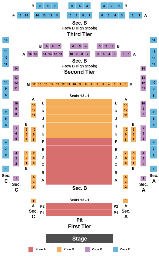 Theater Of The Clouds Seating Chart