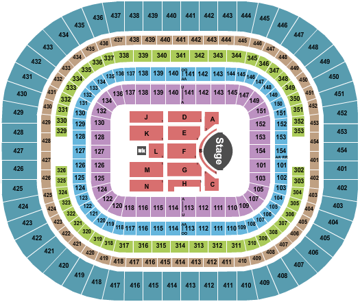The Dome At America&#39;s Center Seating Chart - St. Louis