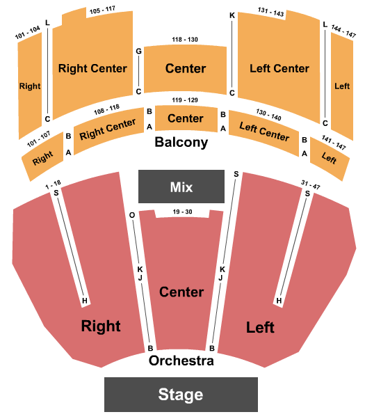 The Downtown Palace Theatre End Stage Seating Chart
