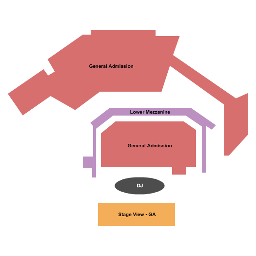 The Eastern - GA Endstage Club Seating Chart