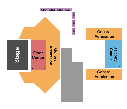The Echo Lounge and Music Hall Endstage GA/RSV Flr Seating Chart