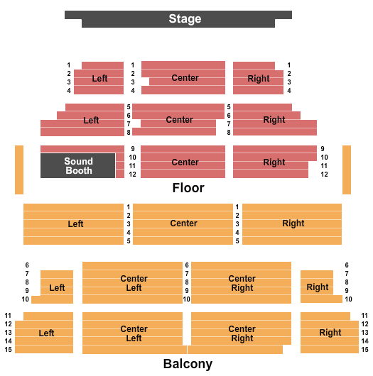 seating chart for The Emporia Granada Theatre - Endstage - eventticketscenter.com