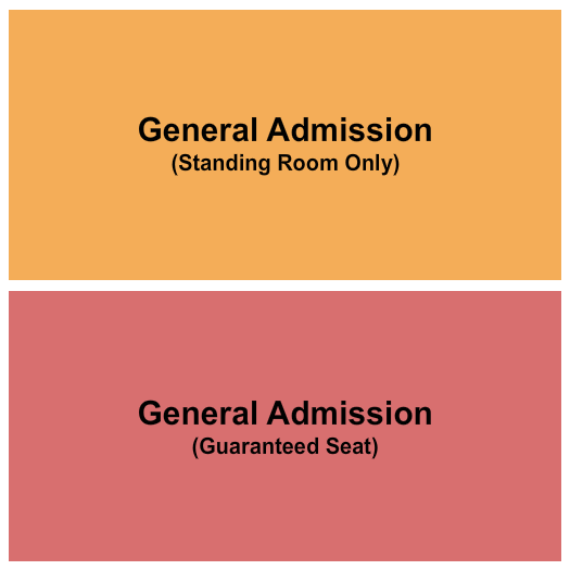 The Evening Muse GA Seated/Standing Seating Chart