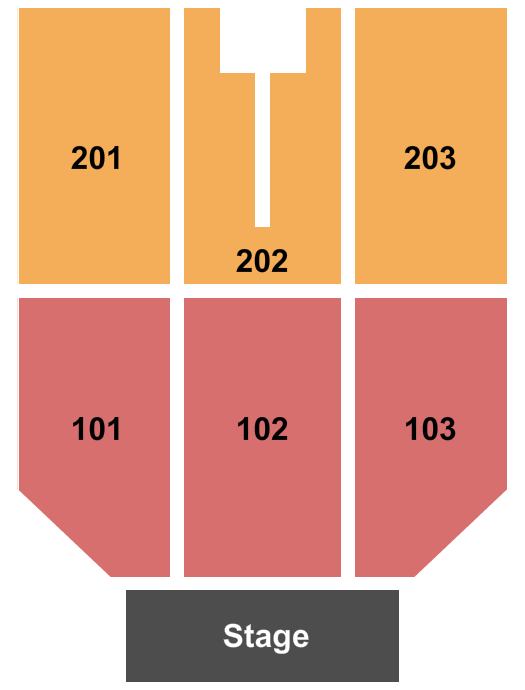 The Event Center at Jack Cincinnati Casino End Stage Seating Chart