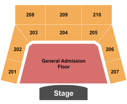 The Factory - Chesterfield End Stage GA Floor Seating Chart