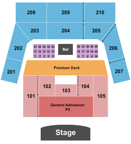 The Factory - Chesterfield Endstage Pit Seating Chart