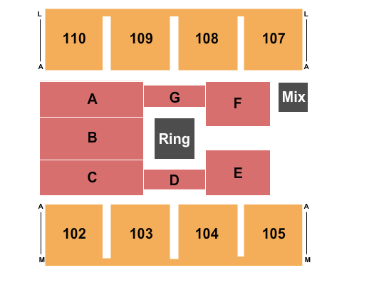 Novant Health Fieldhouse At Greensboro Complex WWE Seating Chart