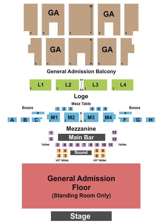 The Fillmore - Detroit Endstage GA Seating Chart