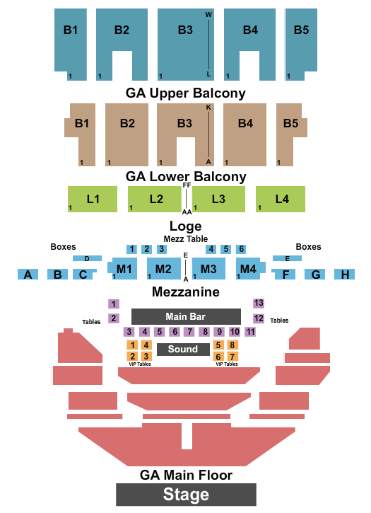 The Fillmore - Detroit Endstage GA Floor GA Balcony Seating Chart