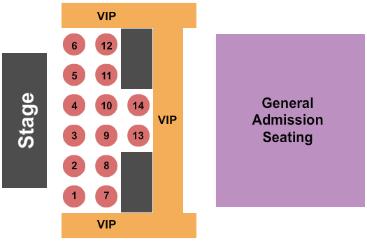 The Fillmore - New Orleans Burlesque Seating Chart