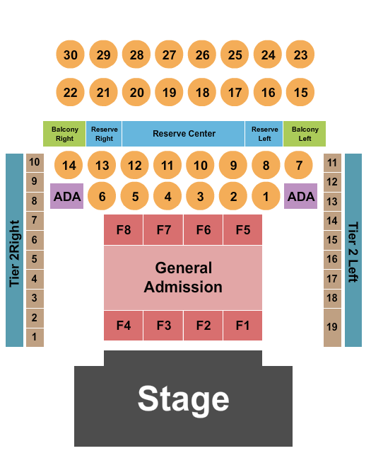 The Fillmore - Philadelphia Endstage GA Reserved Seating Chart