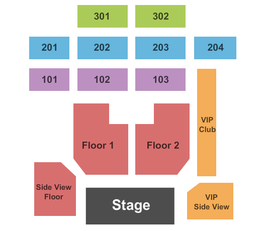 The Fillmore - Charlotte Aron Lewis Seating Chart