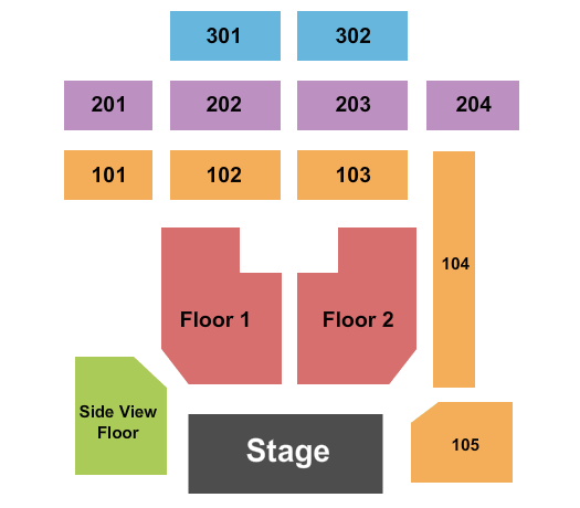 seating chart for The Fillmore - Charlotte - Magic Men - eventticketscenter.com