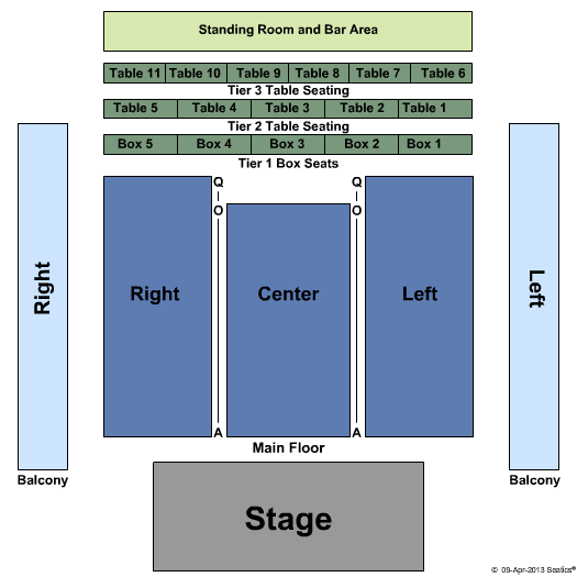 The Fillmore Silver Spring End Stage Seating Chart