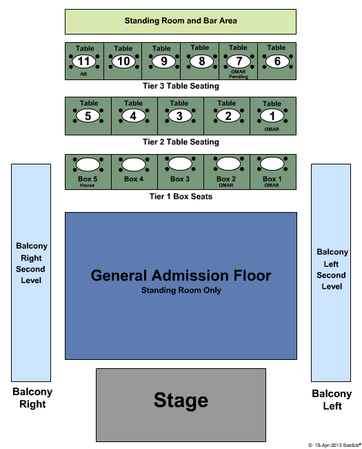 The Fillmore Silver Spring GA Floor W Balcony Seating Chart