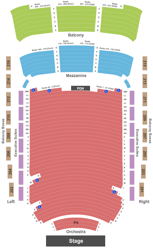 The Flint Center for the Performing Arts Endstage Pit Seating Chart