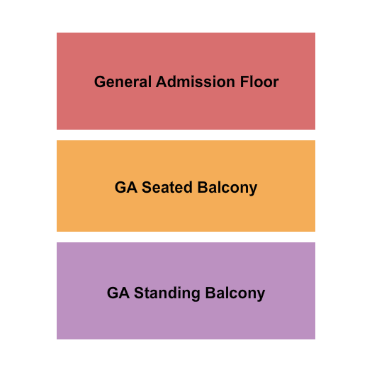 The Fonda Theatre GA Floor/GA Seated & Standing Balcony Seating Chart