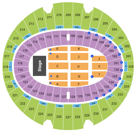 The Kia Forum End Stage Seating Chart
