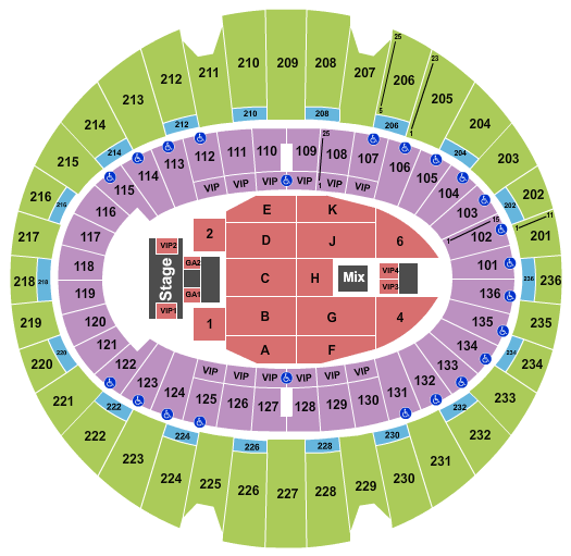 The Kia Forum Demi Lovato Seating Chart