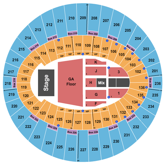 seating chart for The Kia Forum - Anderson .Paak - eventticketscenter.com