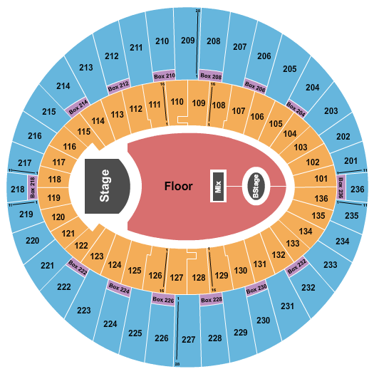 seating chart for The Kia Forum - Arcade Fire - eventticketscenter.com