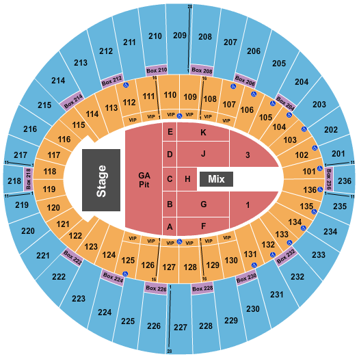 The Kia Forum Dead and Company Seating Chart