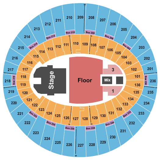 The Kia Forum Endstage GA Floor 2 Seating Chart