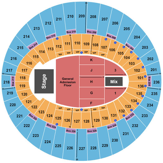 The Kia Forum Five Finger Death Punch Seating Chart