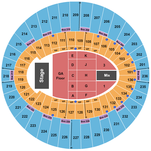 seating chart for The Kia Forum - My Chemical Romance - eventticketscenter.com