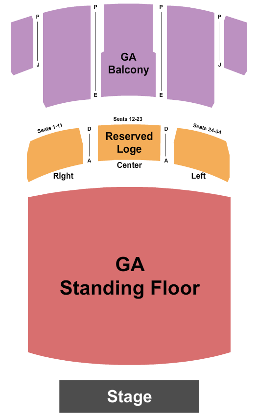 The Fox Theatre - Pomona GA/Floor/GA Balc/Reserved Loge Seating Chart