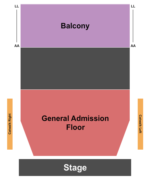 The Garden Room At Riverside Municipal Auditorium GA Floor & Balcony Seating Chart