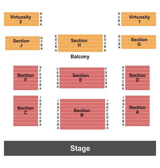 The Garver Theater End Stage Seating Chart