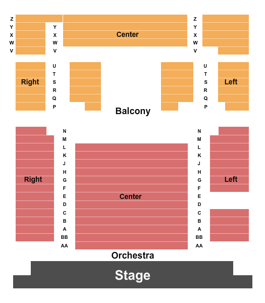The Grand Theatre - GA Endstage Seating Chart