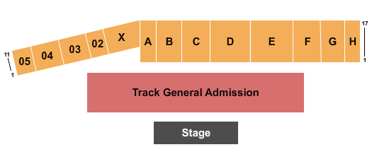 The Grandstand At The Great Frederick Fair - Frederick Endstage SRO Seating Chart