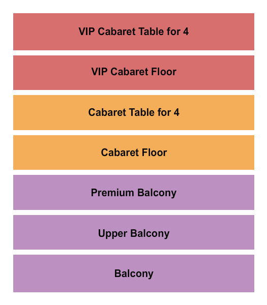 The Great American Music Hall GA/VIP/Balcony Seating Chart