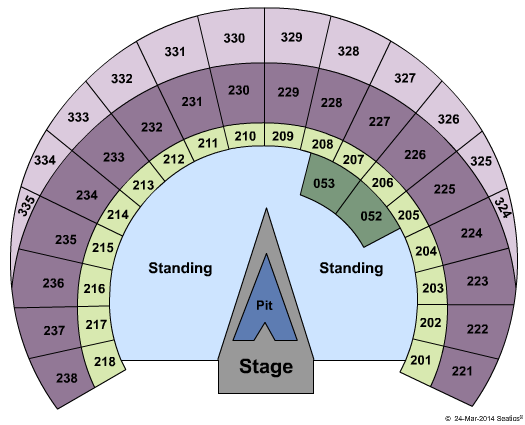 OVO Hydro Standard Seating Chart