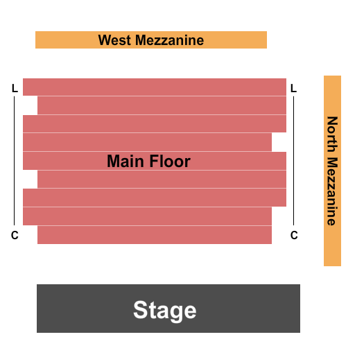 The JL Greene Theatre at Irish Arts Center End Stage Seating Chart