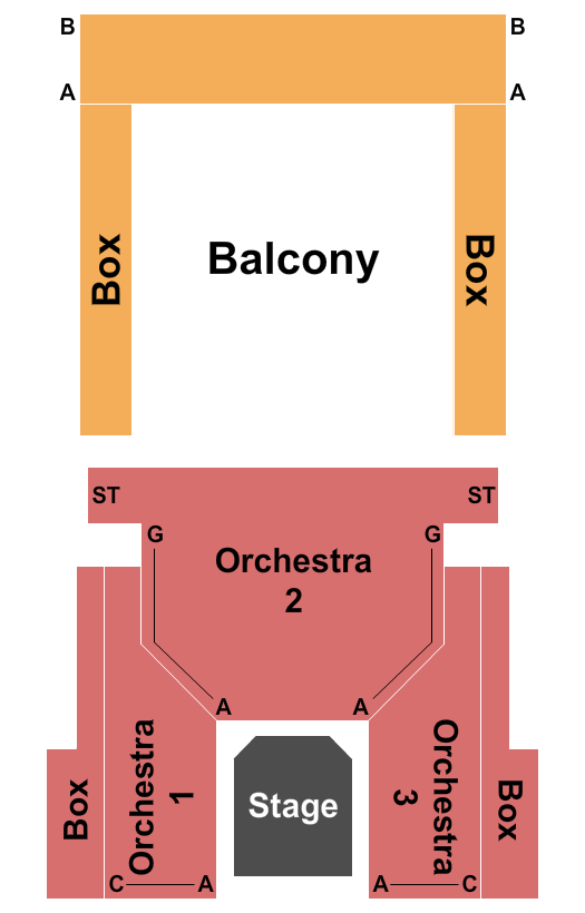 The Jenny Boyd Theatre Seating Map