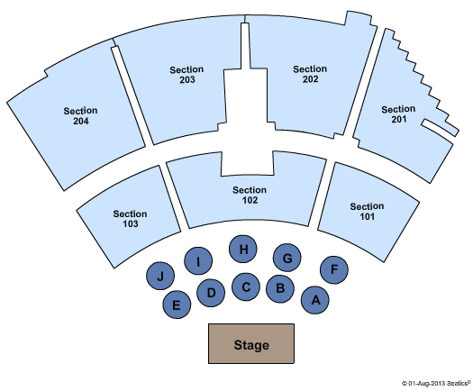 Hard Rock Live - Hard Rock Hotel & Casino Tulsa Endstage Tables Seating Chart