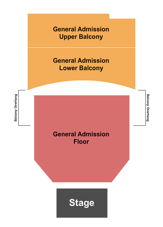 The Joy Theater GA Flr/ Low Balc/Up Balc Seating Chart
