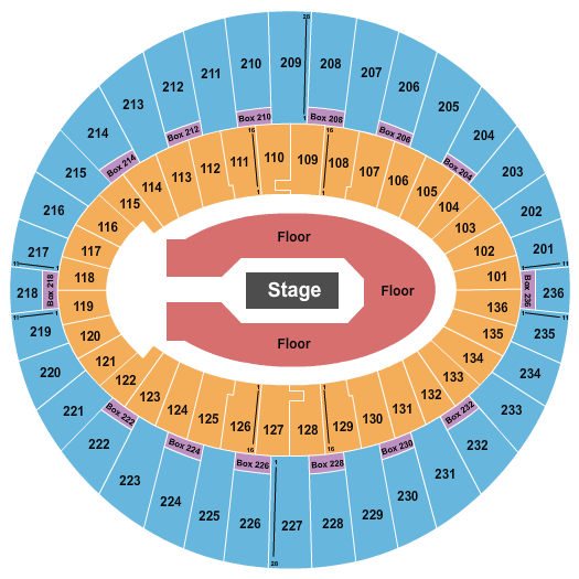 The Kia Forum CenterStage GA Floor Seating Chart