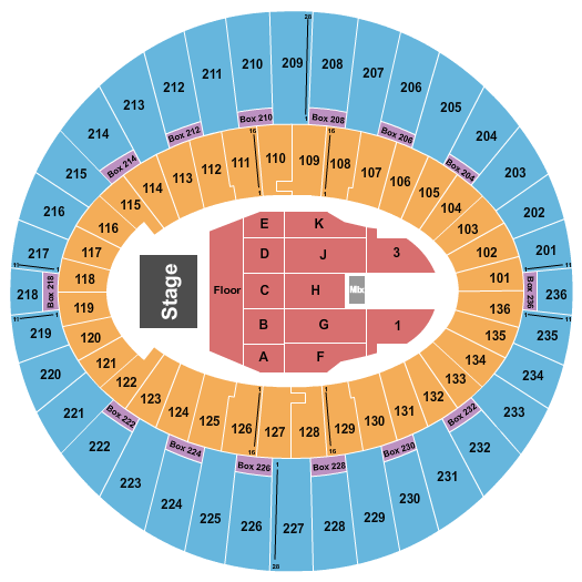 The Kia Forum Endstage GA Floor 3 Seating Chart