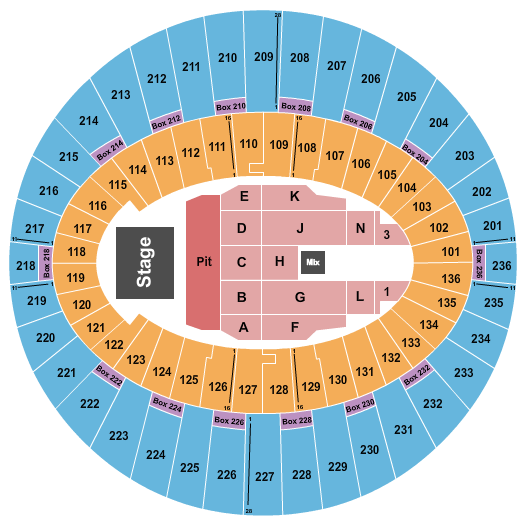 The Kia Forum Evanescence Seating Chart
