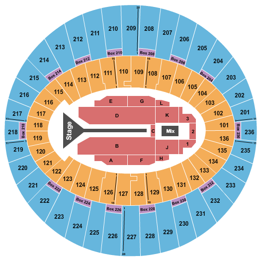 The Kia Forum Maroon 5 - 2025 Seating Chart