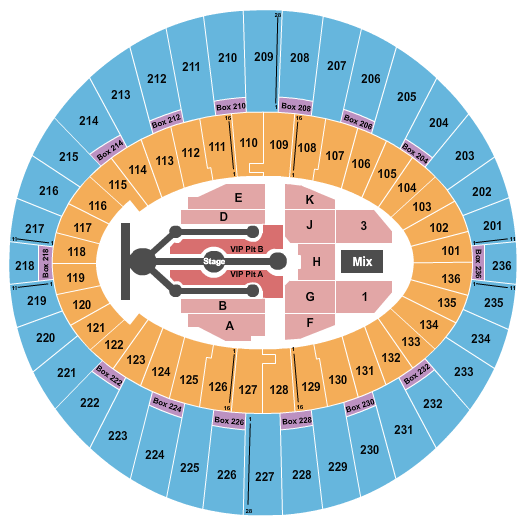 seating chart for The Kia Forum - Post Malone 2 - eventticketscenter.com