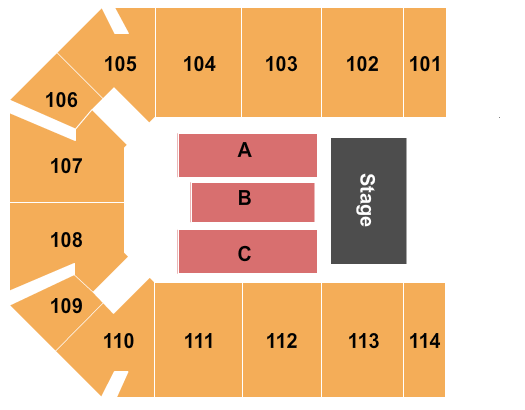 The Kovalchick Convention and Athletic Complex - Ed Fry Arena Standard Seating Chart