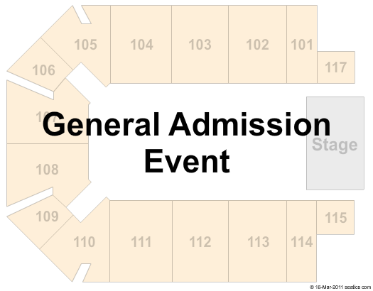 The Kovalchick Convention and Athletic Complex - Ed Fry Arena General Admission Seating Chart